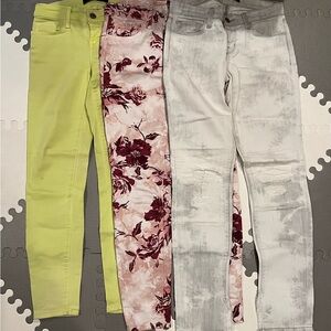 Set of Three J Brand Jeans - White, Yellow & Floral Size 24